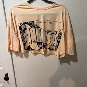 Shein cropped graphic tee